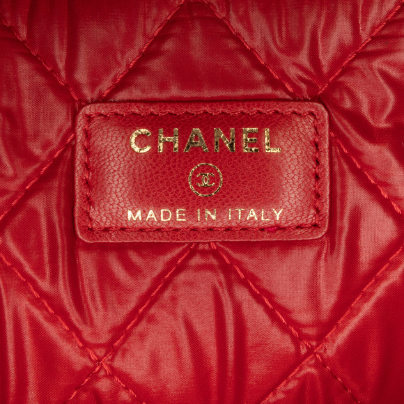 Pre-Loved Chanel Large Lambskin Boy Zip Pouch - Picture 6 of 9